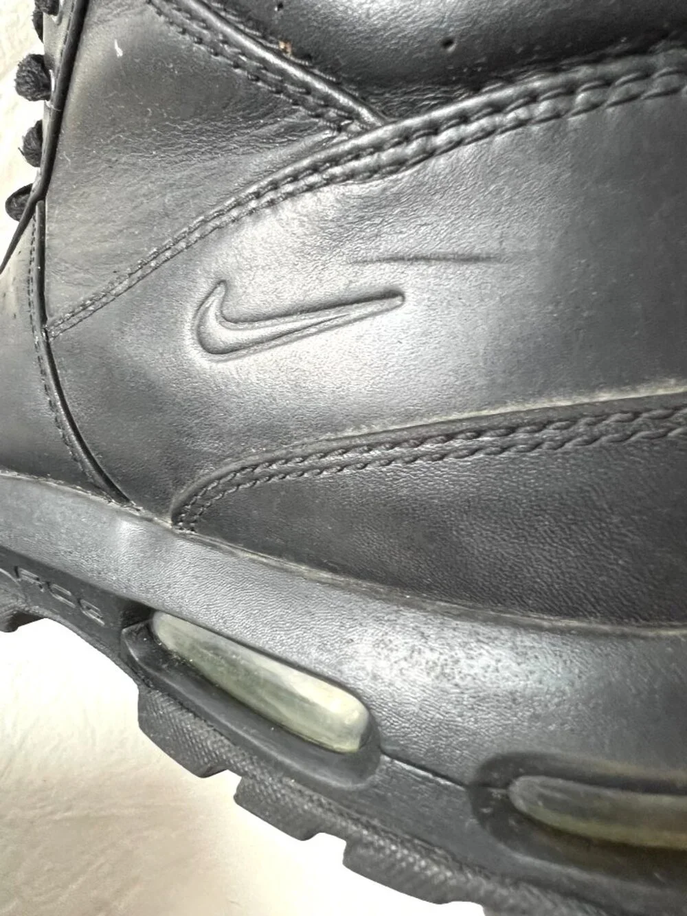 Nike Air Max Goadome boots US mens 12 triple black leather ACG lace up sneaker